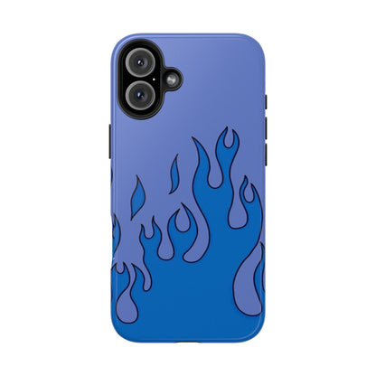 Blue Flames Pattern Phone Case