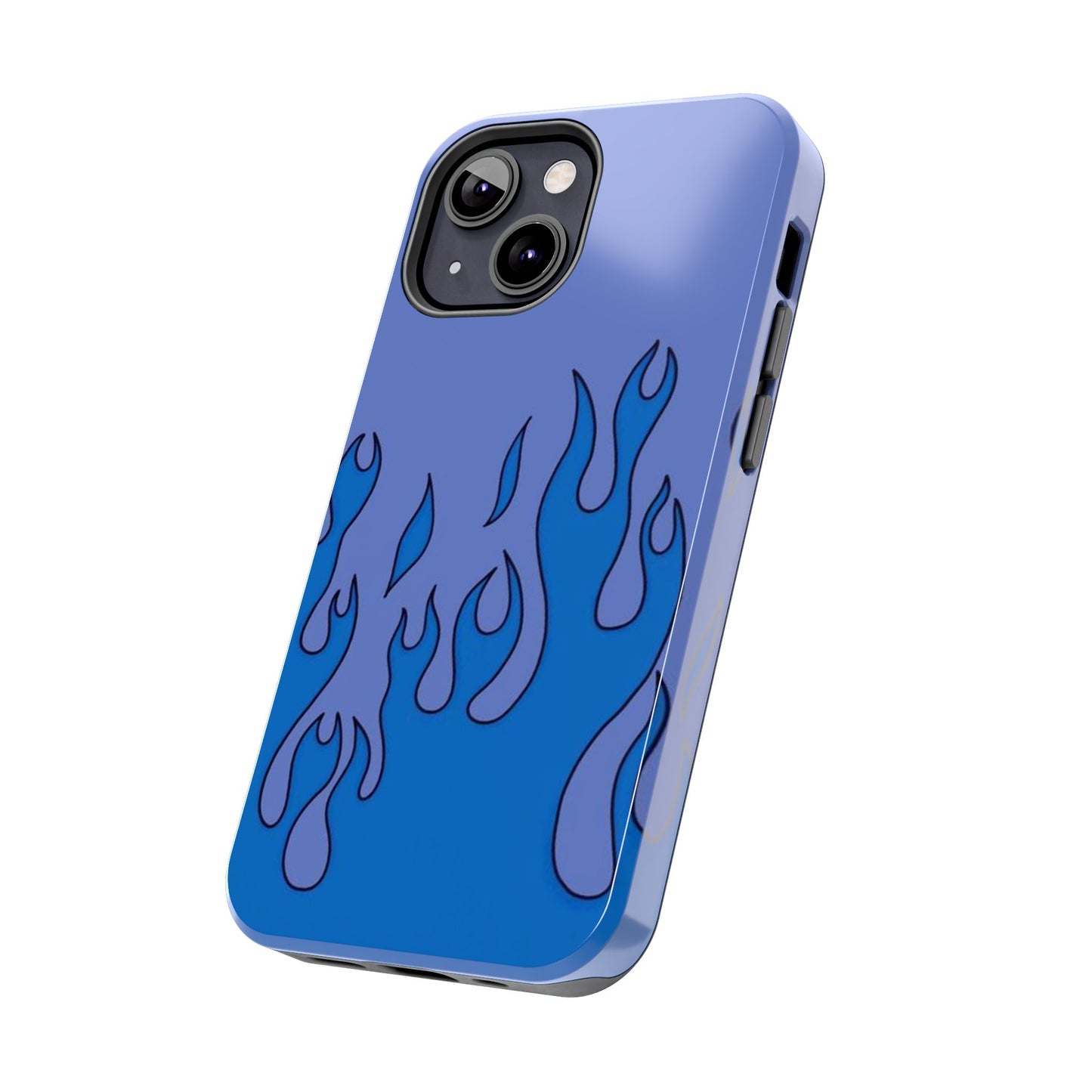 Blue Flames Pattern Phone Case