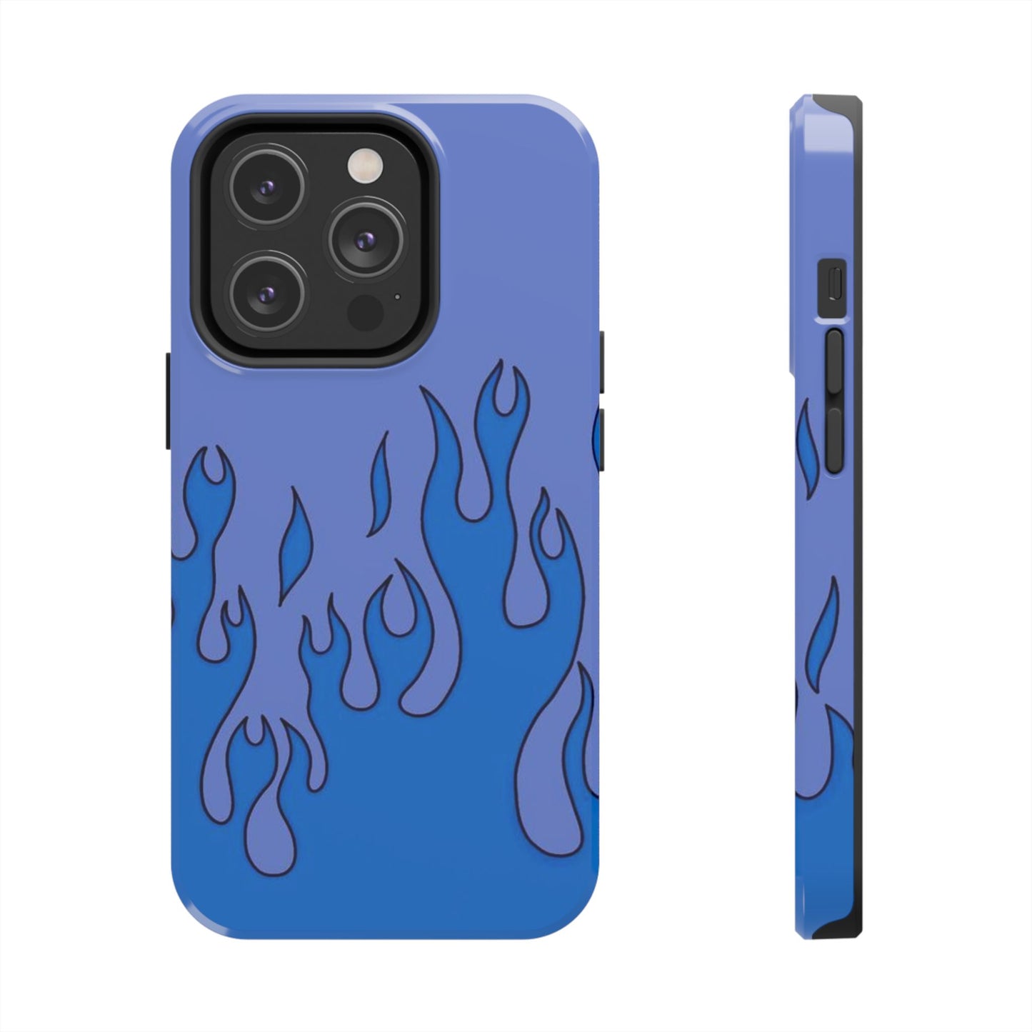 Blue Flames Pattern Phone Case