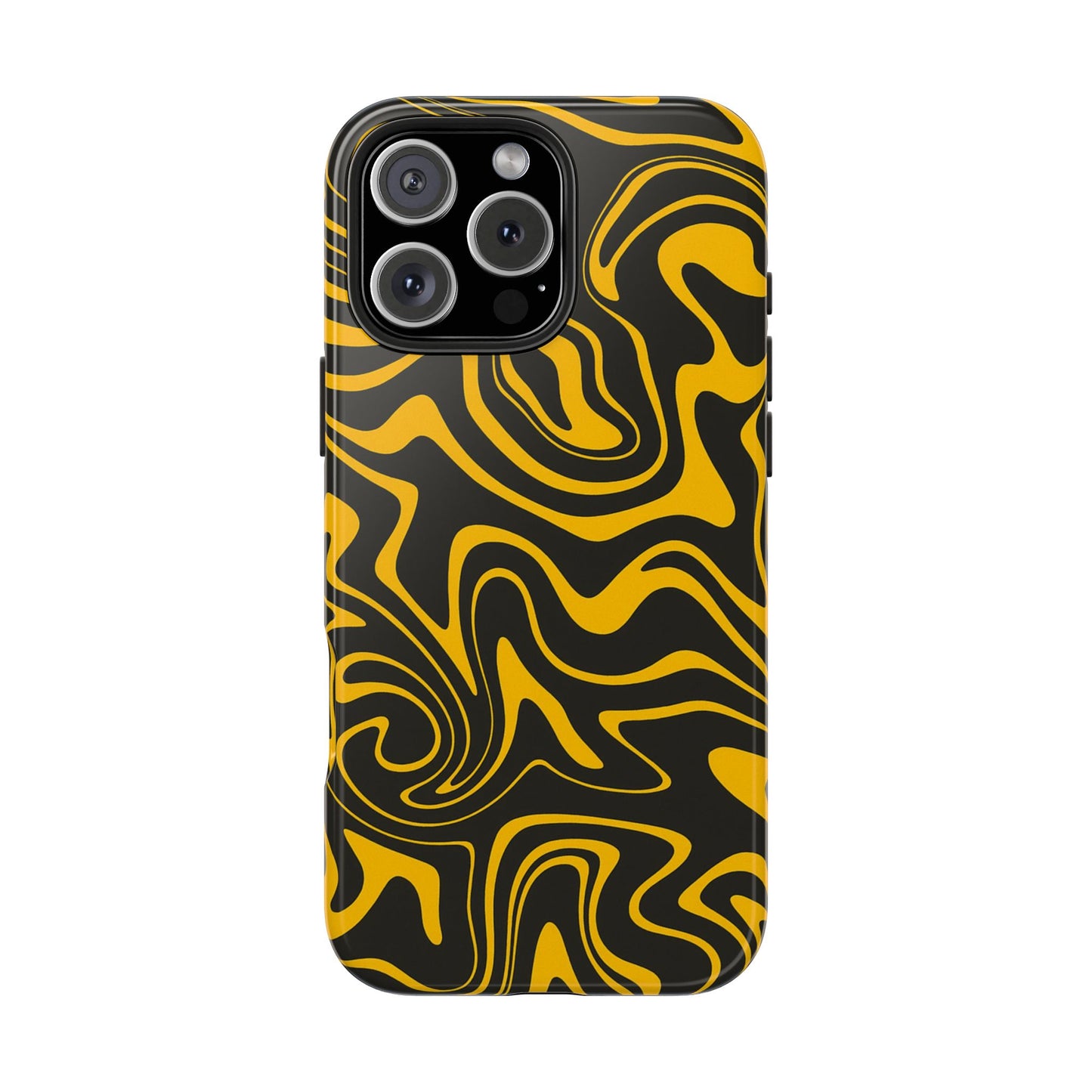 Black and Gold Mix Pattern Phone Case