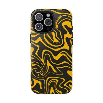 Black and Gold Mix Pattern Phone Case
