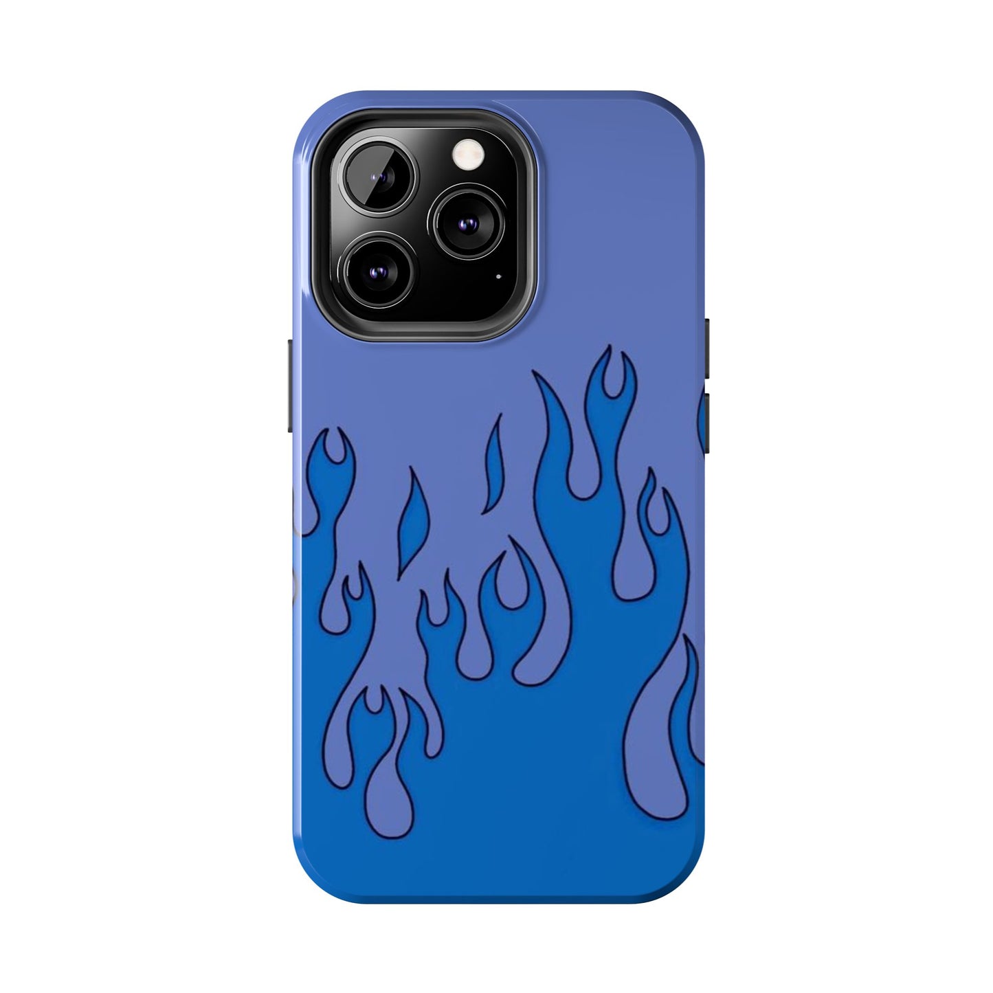 Blue Flames Pattern Phone Case