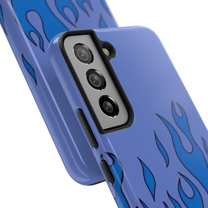 Blue Flames Pattern Phone Case