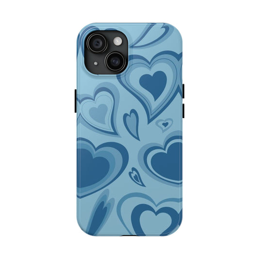 Blue Hearts Pattern Phone Case