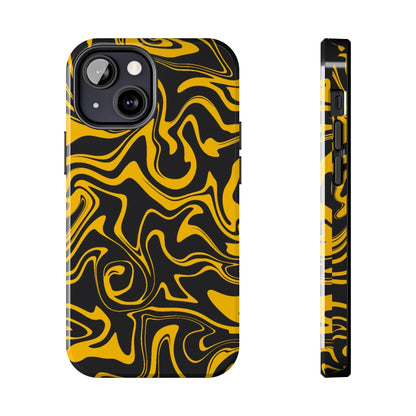 Black and Gold Mix Pattern Phone Case