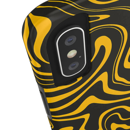 Black and Gold Mix Pattern Phone Case