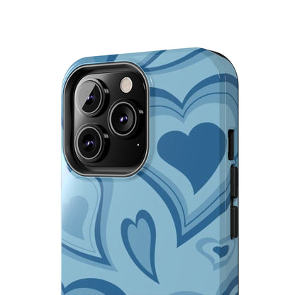 Blue Hearts Pattern Phone Case