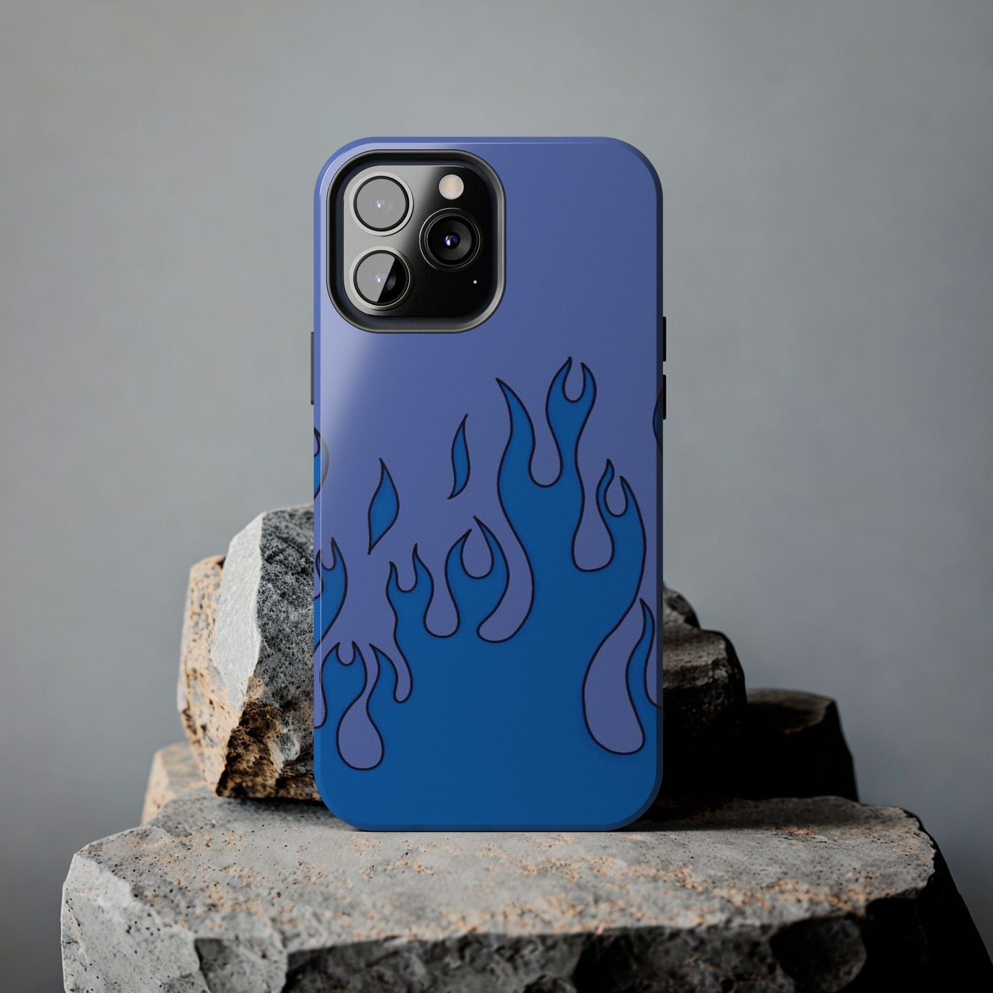 Blue Flames Pattern Phone Case