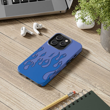 Blue Flames Pattern Phone Case