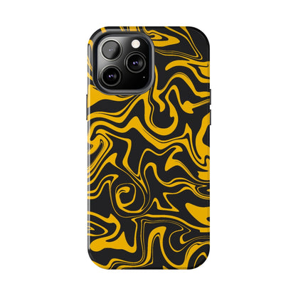 Black and Gold Mix Pattern Phone Case