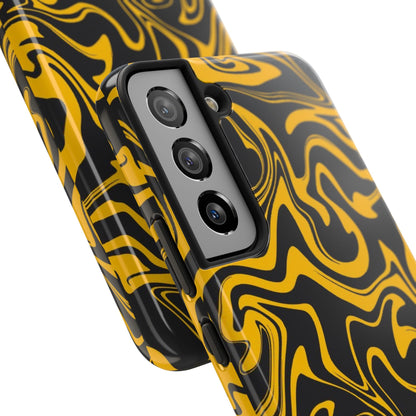 Black and Gold Mix Pattern Phone Case