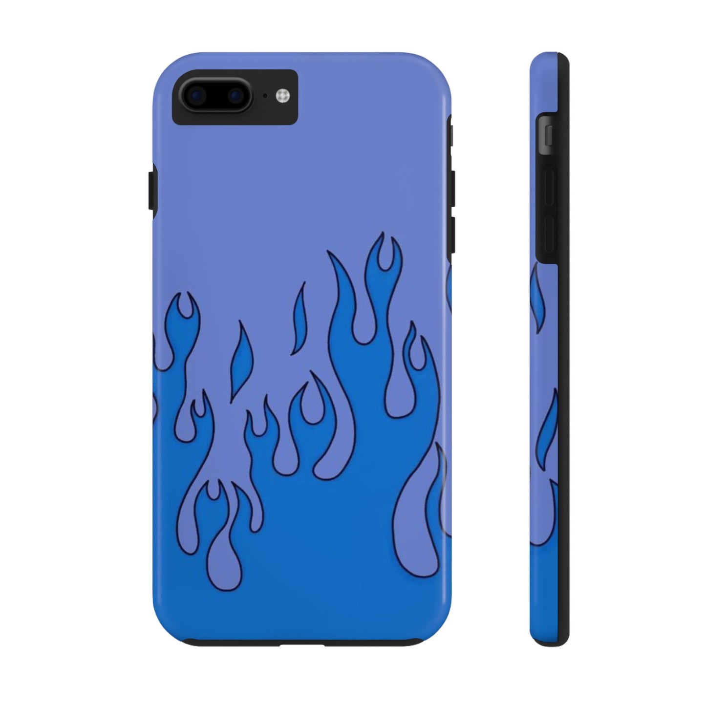 Blue Flames Pattern Phone Case