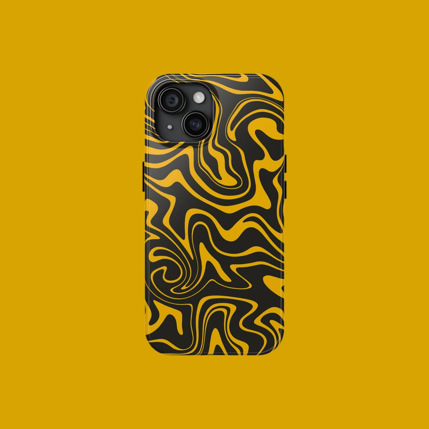 Black and Gold Mix Pattern Phone Case