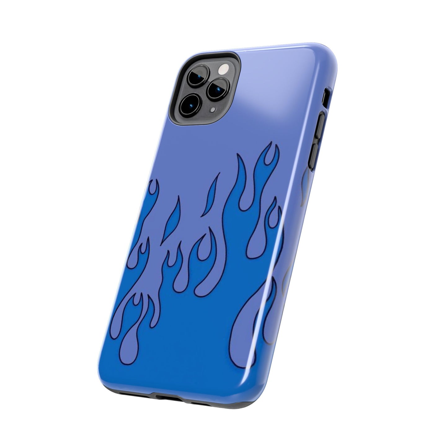 Blue Flames Pattern Phone Case