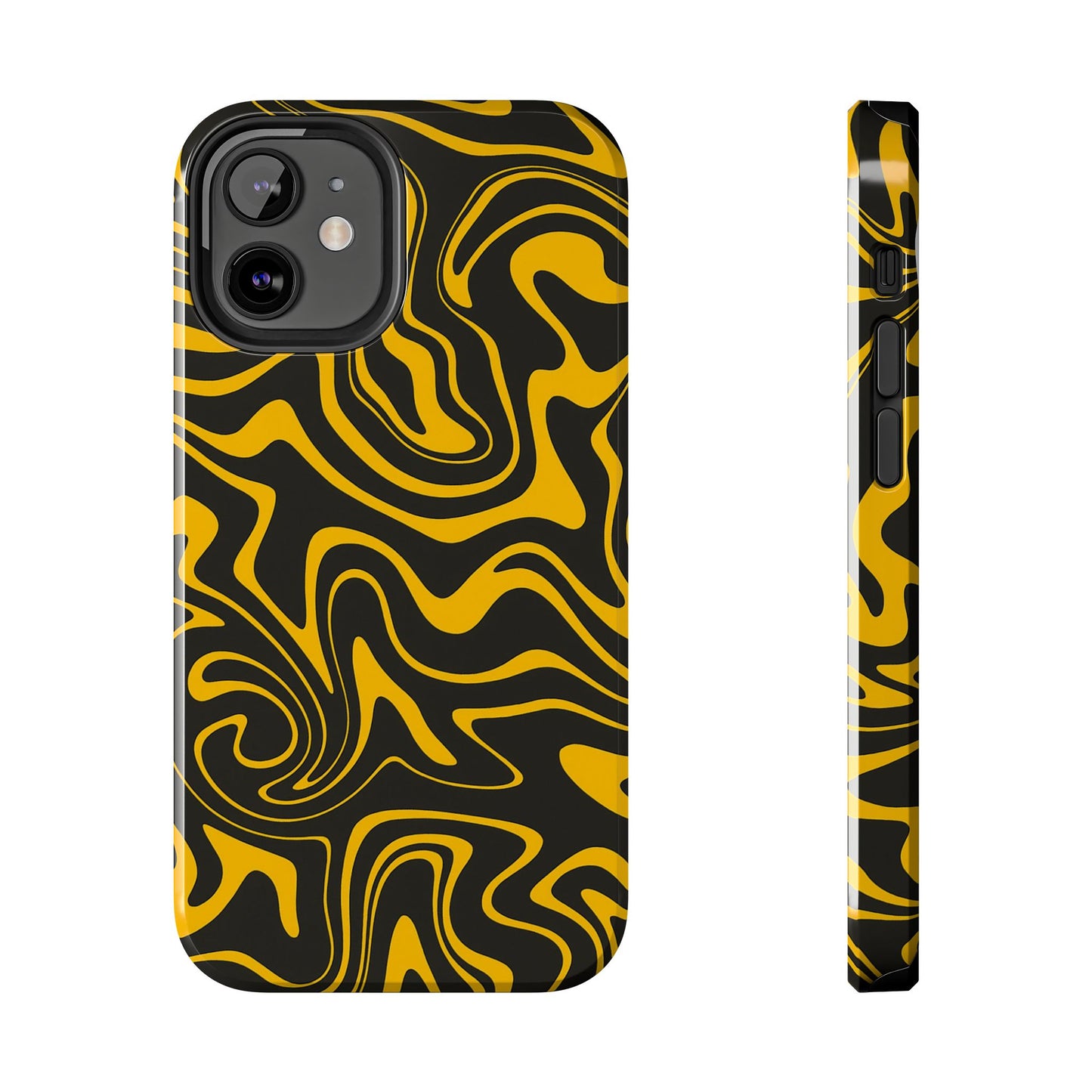 Black and Gold Mix Pattern Phone Case