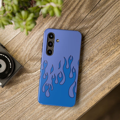 Blue Flames Pattern Phone Case