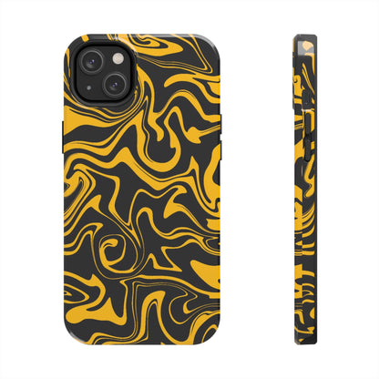 Black and Gold Mix Pattern Phone Case