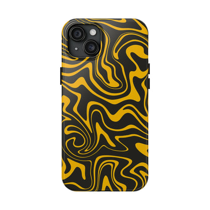 Black and Gold Mix Pattern Phone Case
