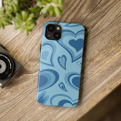 Blue Hearts Pattern Phone Case