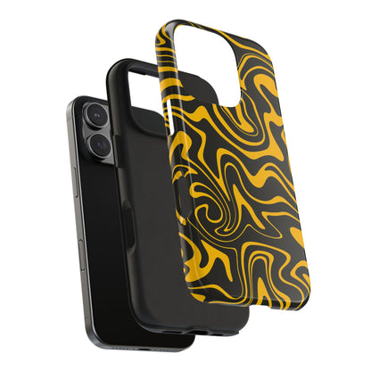 Black and Gold Mix Pattern Phone Case