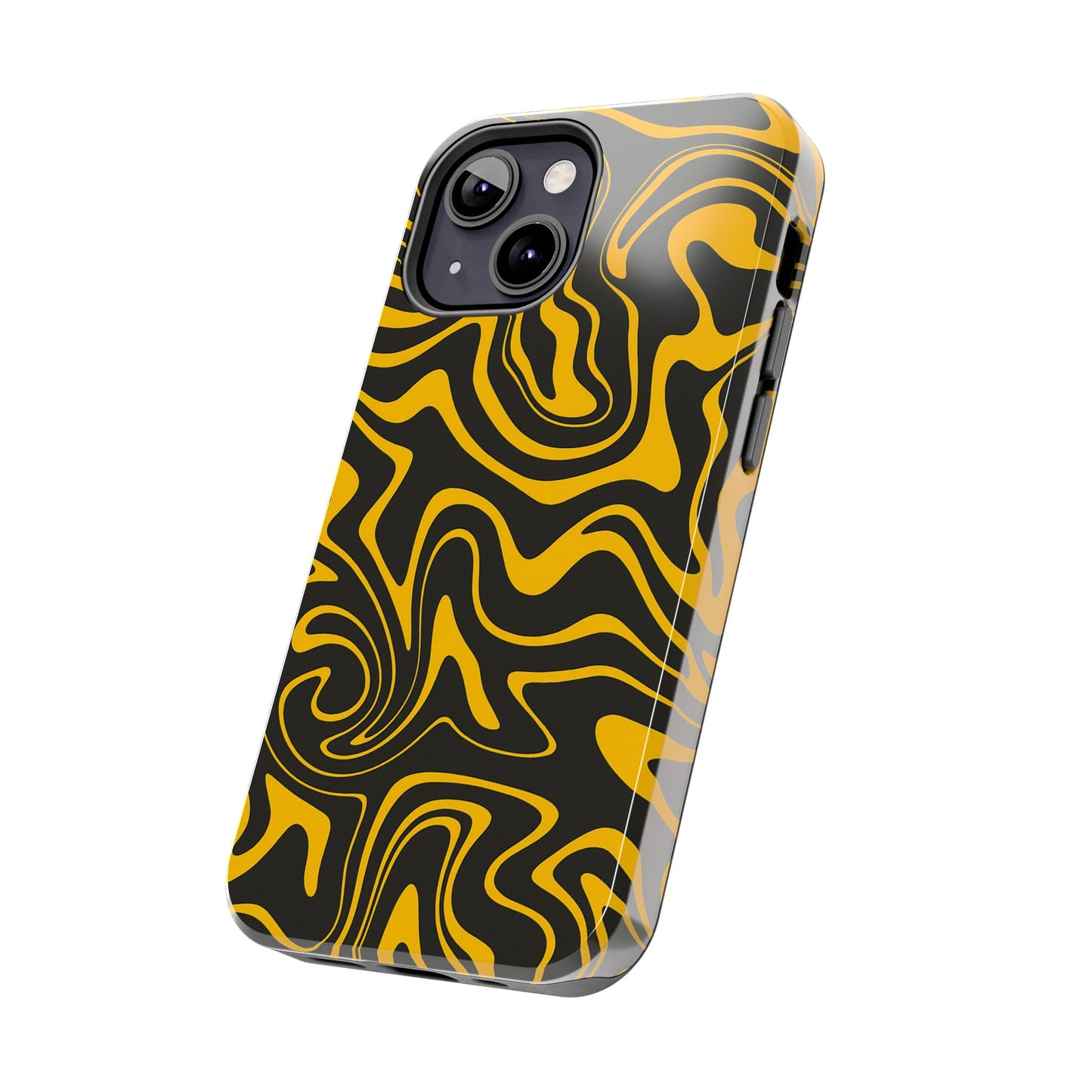 Black and Gold Mix Pattern Phone Case