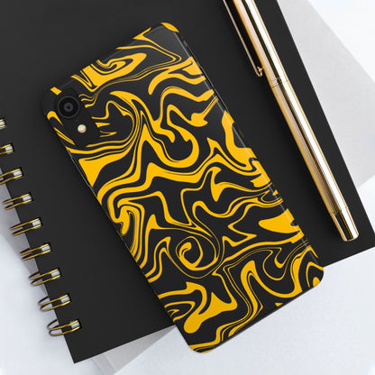 Black and Gold Mix Pattern Phone Case