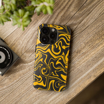 Black and Gold Mix Pattern Phone Case