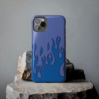 Blue Flames Pattern Phone Case