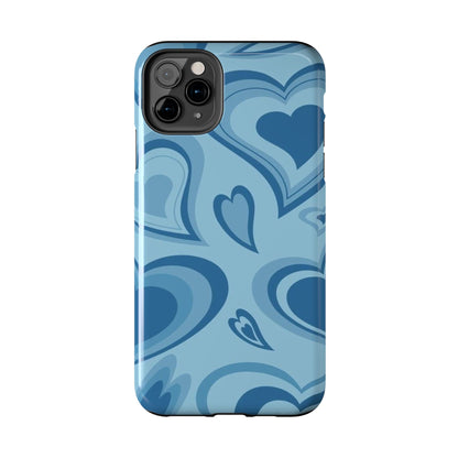 Blue Hearts Pattern Phone Case