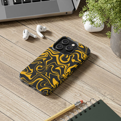 Black and Gold Mix Pattern Phone Case