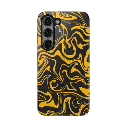 Black and Gold Mix Pattern Phone Case