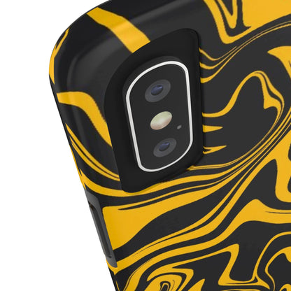 Black and Gold Mix Pattern Phone Case