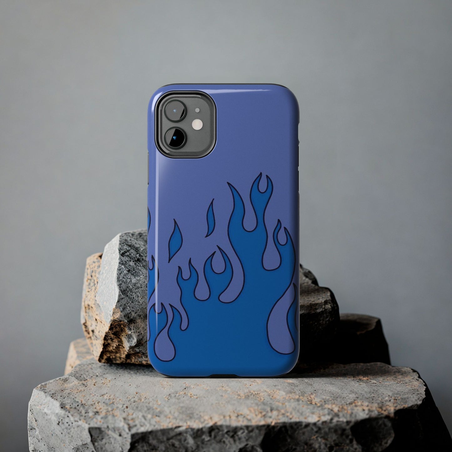 Blue Flames Pattern Phone Case