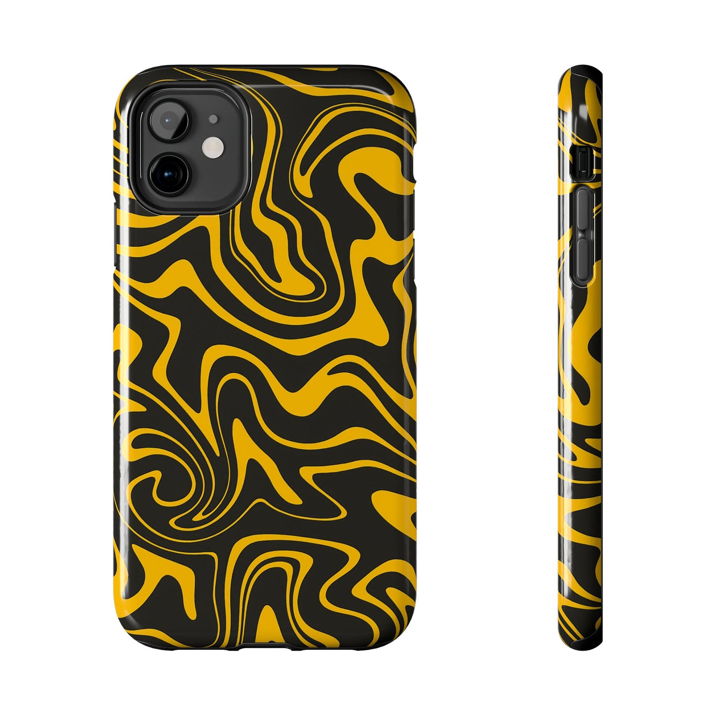 Black and Gold Mix Pattern Phone Case