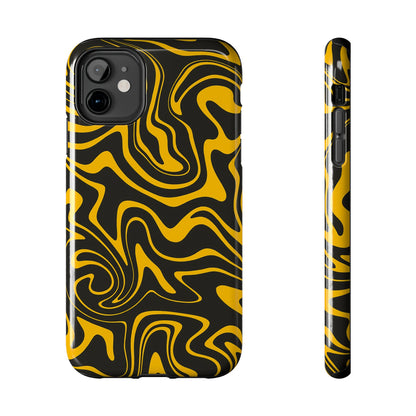 Black and Gold Mix Pattern Phone Case
