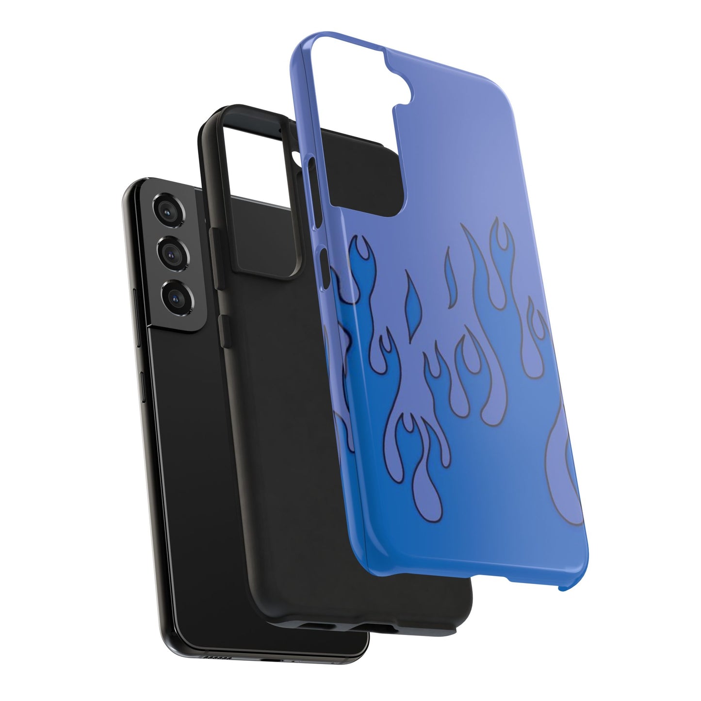 Blue Flames Pattern Phone Case