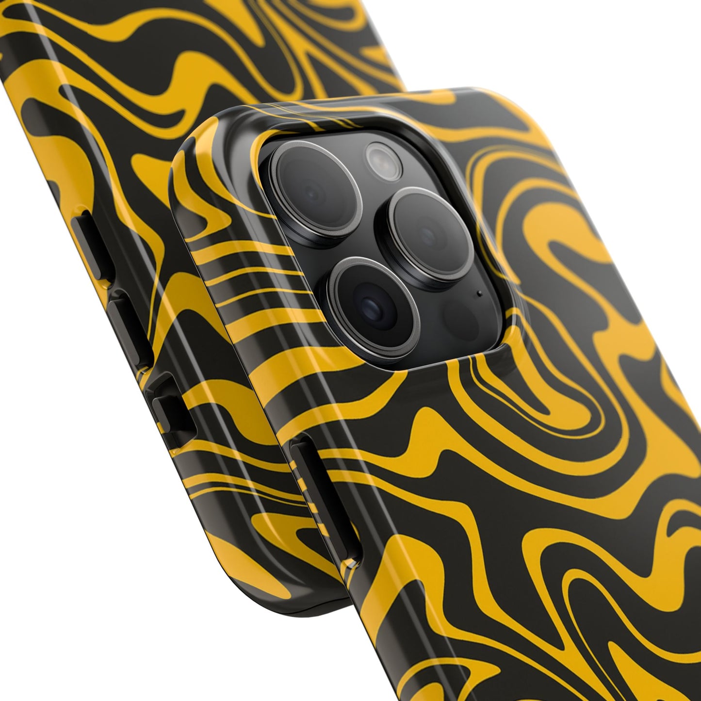 Black and Gold Mix Pattern Phone Case