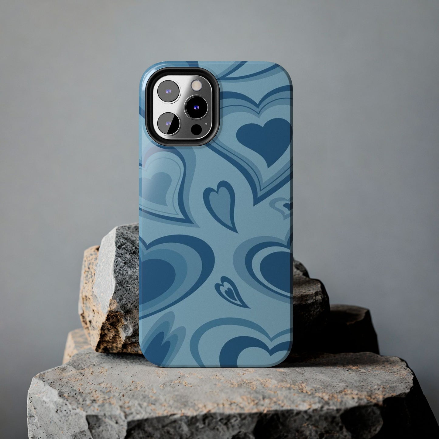 Blue Hearts Pattern Phone Case