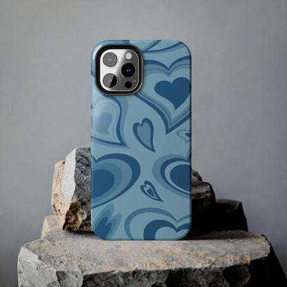 Blue Hearts Pattern Phone Case