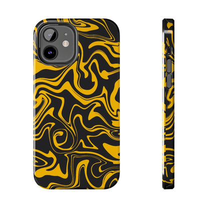 Black and Gold Mix Pattern Phone Case