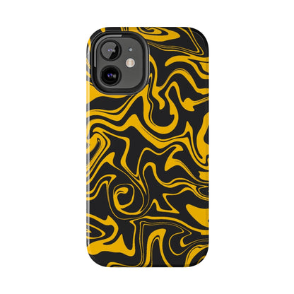 Black and Gold Mix Pattern Phone Case