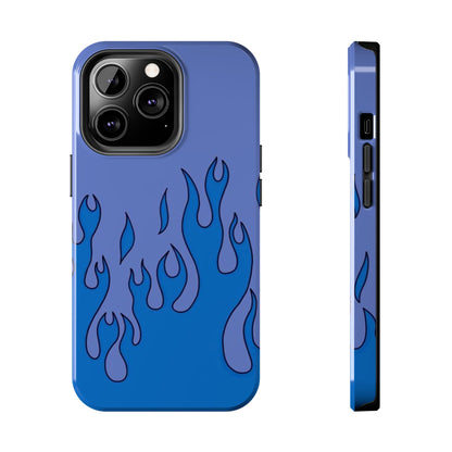 Blue Flames Pattern Phone Case