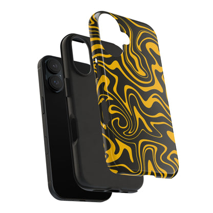 Black and Gold Mix Pattern Phone Case