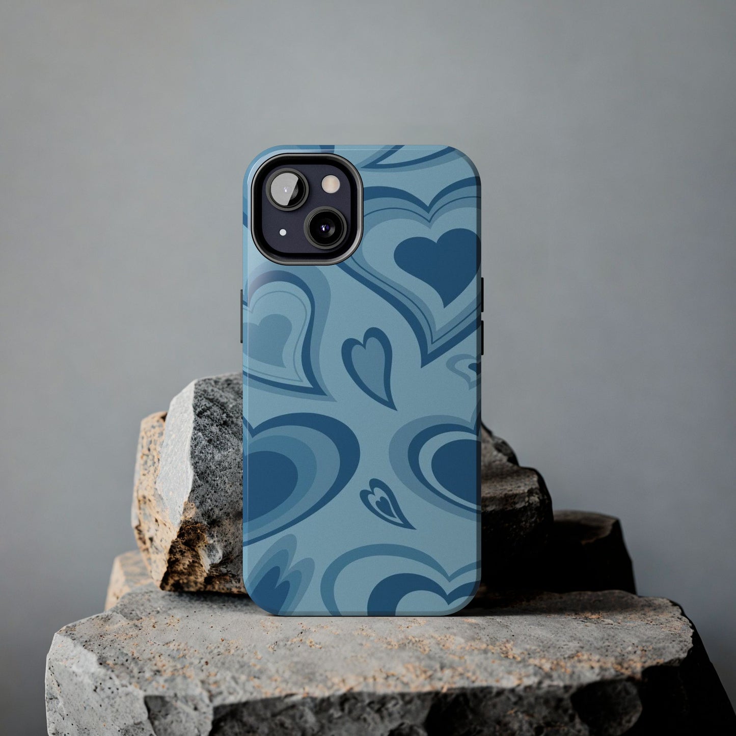 Blue Hearts Pattern Phone Case