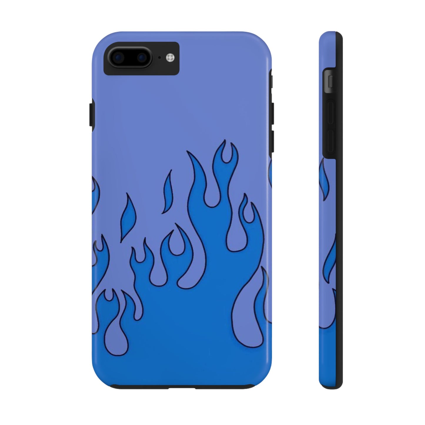Blue Flames Pattern Phone Case