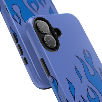 Blue Flames Pattern Phone Case
