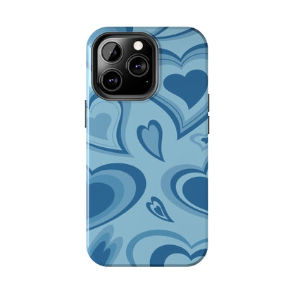 Blue Hearts Pattern Phone Case