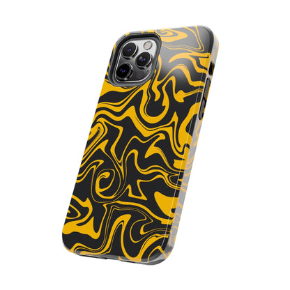 Black and Gold Mix Pattern Phone Case