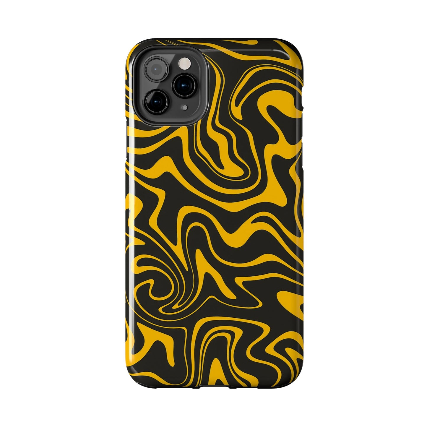 Black and Gold Mix Pattern Phone Case