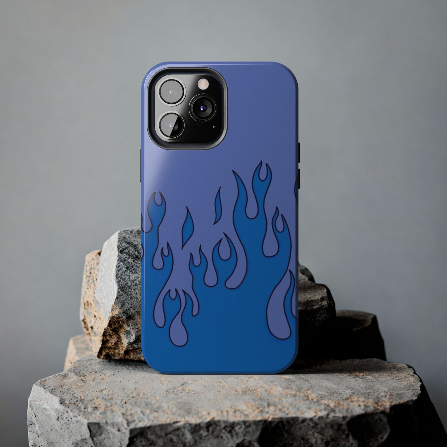 Blue Flames Pattern Phone Case